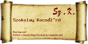Szokolay Kocsárd névjegykártya